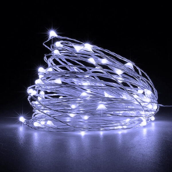 Αδιάβροχα Λαμπάκια LED Watt Λευκό με Μπαταρία & Κοντρόλερ