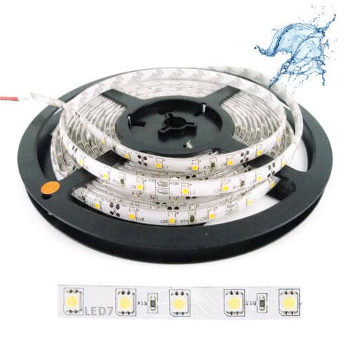 Ταινία LED 7.2W 30LED 5050 12VDC Θερμό Λευκό IP65