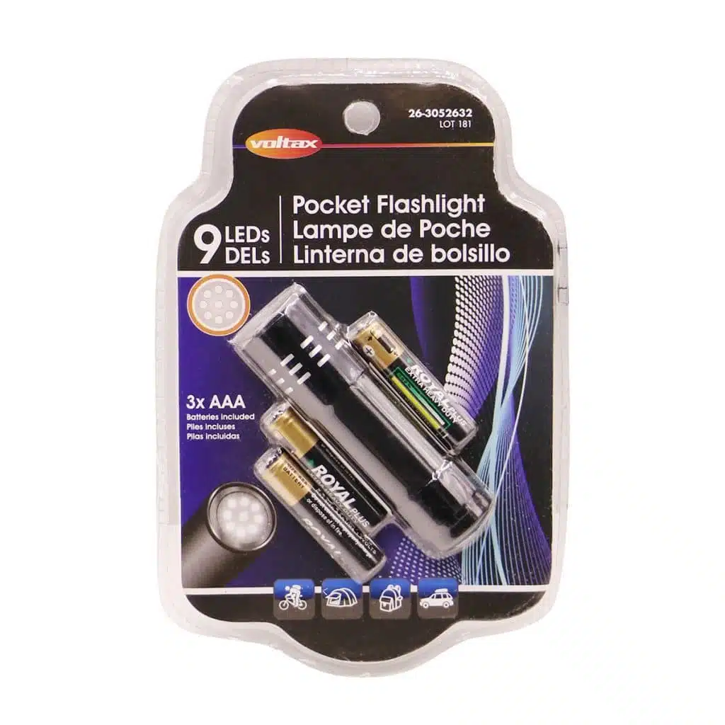 Φακος LED Μεταλλικός  Με 9 LED