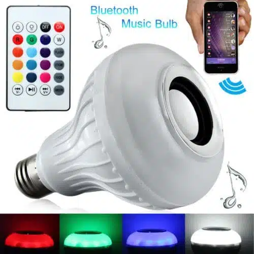 E27 12 Watt Bluetooth με Ηχείο και Ασύρματο Χειριστήριο RGBW