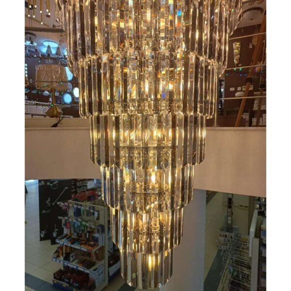 Κρεμαστό 77φωτο φωτιστικό E14x77 14 επιπέδων με χρώμιο σώμα & κρύσταλλα BLESSY ELMARK