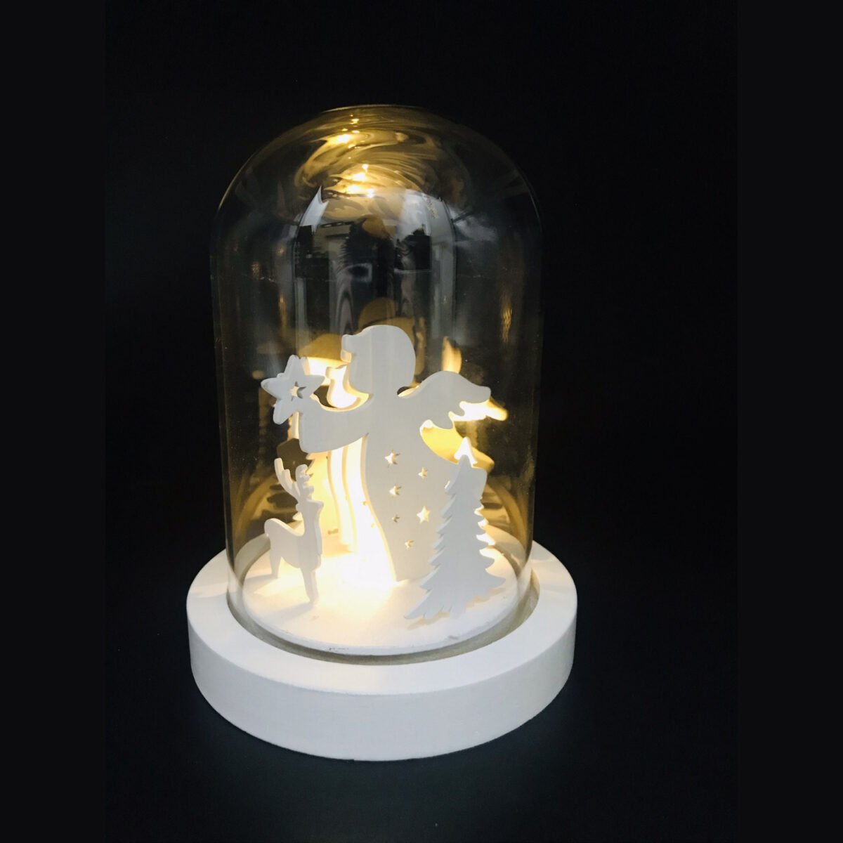 Διακοσμητική Φωτιστική Γυάλα Αγγελάκια CM