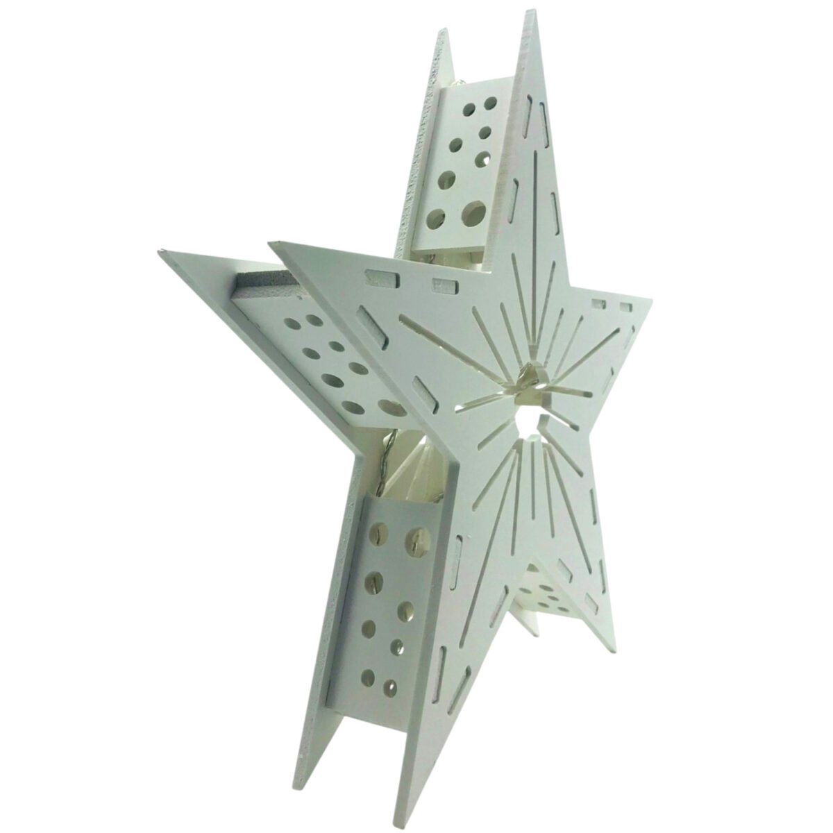 Ξύλινο Διακοσμητικό Νιφάδα με LED