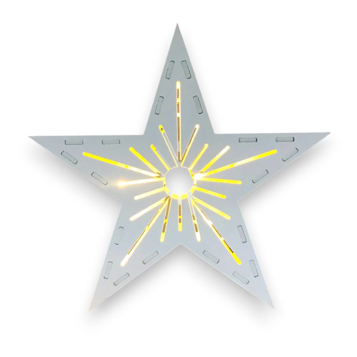 Ξύλινο Διακοσμητικό Νιφάδα με LED