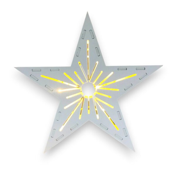 Ξύλινο Διακοσμητικό Νιφάδα με LED