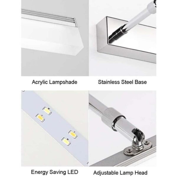 LED Ρυθμιζόμενο Φωτιστικό Λουτρού W cm K