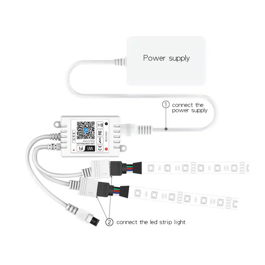 WiFi Διπλός RGB Controller IR 5 24V 288W 3 WiFi Διπλός RGB Controller IR 5 24V 288W 3