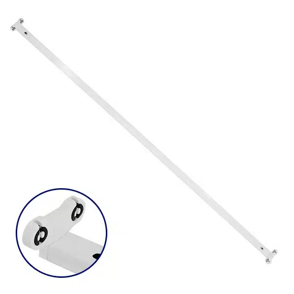 2Χ150cm Σκαφάκι Μεταλλικό για T8 LED Ενός Άκρου IP20