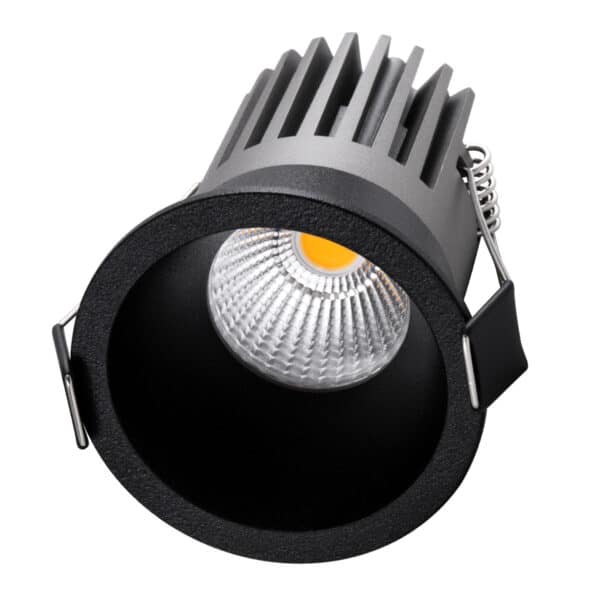 GloboStar® MICRO-B 60244 Χωνευτό LED Spot Downlight TrimLess Φ6cm 7W 910lm 38° AC 220-240V IP20 Φ6 x Υ7.8cm - Στρόγγυλο - Μαύρο - Φυσικό Λευκό 4500K - Bridgelux COB - 5 Years Warranty | 21,66 €