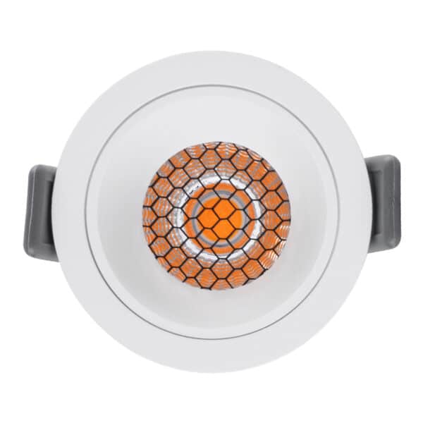 GloboStar® PLUTO-S 60249 Χωνευτό LED Spot Downlight TrimLess Φ6.4cm 7W 875lm 38° AC 220-240V IP20 Φ6.4 x Υ4.9cm - Στρόγγυλο - Λευκό & Anti-Glare HoneyComb - Θερμό Λευκό 2700K - Bridgelux COB - 5 Years Warranty | 17,81 €