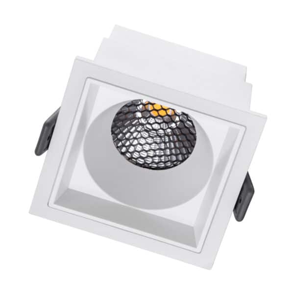 GloboStar® PLUTO-M 60272 Χωνευτό LED Spot Downlight TrimLess Μ8.4xΠ8.4cm 10W 1300lm 38° AC 220-240V IP20 Μ8.4 x Π8.4 x Υ5.9cm - Τετράγωνο - Λευκό & Anti-Glare HoneyComb - Φυσικό Λευκό 4500K - Bridgelux COB - 5 Years Warranty | 20,40 €