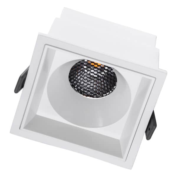 GloboStar® PLUTO-B 60279 Χωνευτό LED Spot Downlight TrimLess Μ10.4xΠ10.4cm 15W 1875lm 38° AC 220-240V IP20 Μ10.4 x Π10.4 x Υ6.5cm - Τετράγωνο - Λευκό & Anti-Glare HoneyComb - Θερμό Λευκό 2700K - Bridgelux COB - 5 Years Warranty | 26,02 €