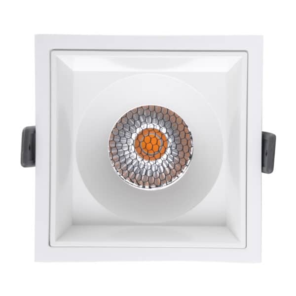 GloboStar® PLUTO-B 60279 Χωνευτό LED Spot Downlight TrimLess Μ10.4xΠ10.4cm 15W 1875lm 38° AC 220-240V IP20 Μ10.4 x Π10.4 x Υ6.5cm - Τετράγωνο - Λευκό & Anti-Glare HoneyComb - Θερμό Λευκό 2700K - Bridgelux COB - 5 Years Warranty | 26,02 €