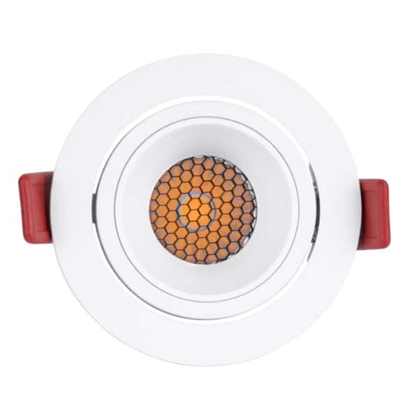 GloboStar® LEO-R 60284 Χωνευτό LED Spot Downlight TrimLess Φ8.5cm 10W 1300lm 38° AC 220-240V IP20 Φ8.5 x Υ6.6cm - Στρόγγυλο - Κινούμενο - Λευκό & Anti-Glare HoneyComb - Φυσικό Λευκό 4500K - Bridgelux COB - 5 Years Warranty | 29,03 €