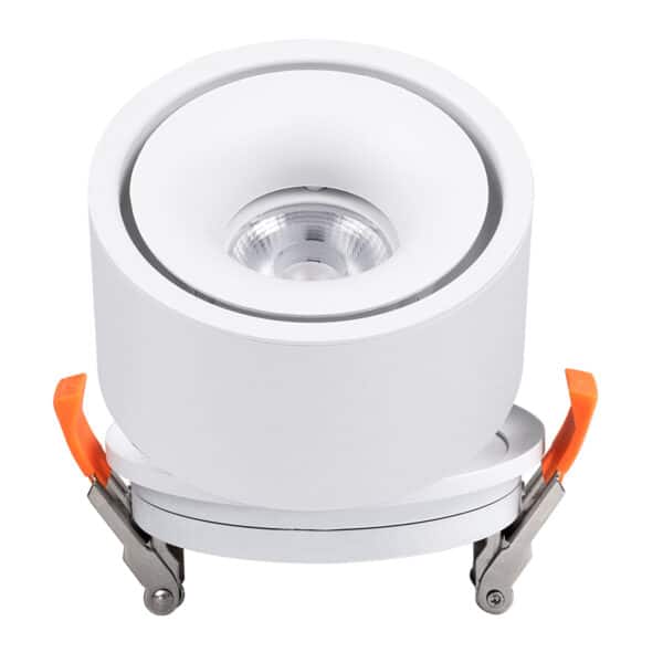 GloboStar® OMEGA-R 60295 Χωνευτό LED Spot Downlight TrimLess Φ10cm 12W 1500lm 36° AC 220-240V IP20 Φ10 x Υ8.2cm - Στρόγγυλο - Λευκό - Θερμό Λευκό 2700K - Bridgelux COB - 5 Years Warranty | 47,16 €