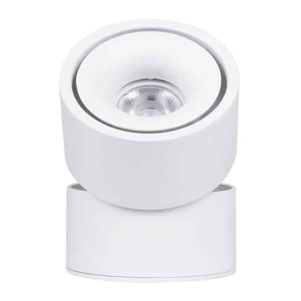 GloboStar® OMEGA-S 60299 Επιφανειακό LED Spot Downlight Φ10cm 12W 1500lm 36° AC 220-240V IP20 Φ10 x Υ10.5cm - Στρόγγυλο - Λευκό - Θερμό Λευκό 2700K - Bridgelux COB - 5 Years Warranty | 47,16 €