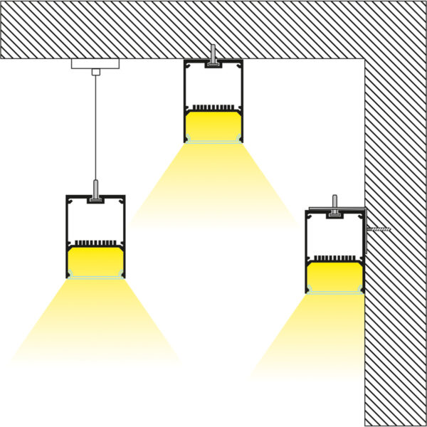 GloboStar® ORION 61030-W Γραμμικό Φωτιστικό Τοίχου - Απλίκα Linear LED CCT 72W 8600lm 120° AC 220-240V Μ120 x Π5.5 x Υ7cm - Εναλλαγή Φωτισμού μέσω Τηλεχειριστηρίου All In One Ψυχρό 6000k+Φυσικό 4500k+Θερμό 2700k Dimmable - Μαύρο - 3 Years Warranty | 91,41 €