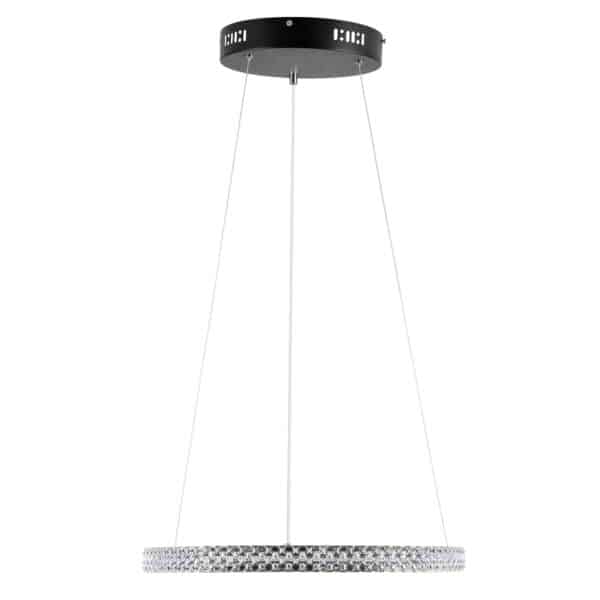 GloboStar® DIAMOND 61128 Κρεμαστό Φωτιστικό Δαχτυλίδι-Κύκλος LED CCT 30W 3513lm 360° AC 220-240V - Εναλλαγή Φωτισμού μέσω Τηλεχειριστηρίου All In One Ψυχρό 6000k+Φυσικό 4500k+Θερμό 2700k Dimmable Φ40cm - Μαύρο - 3 Years Warranty | 75,63 €