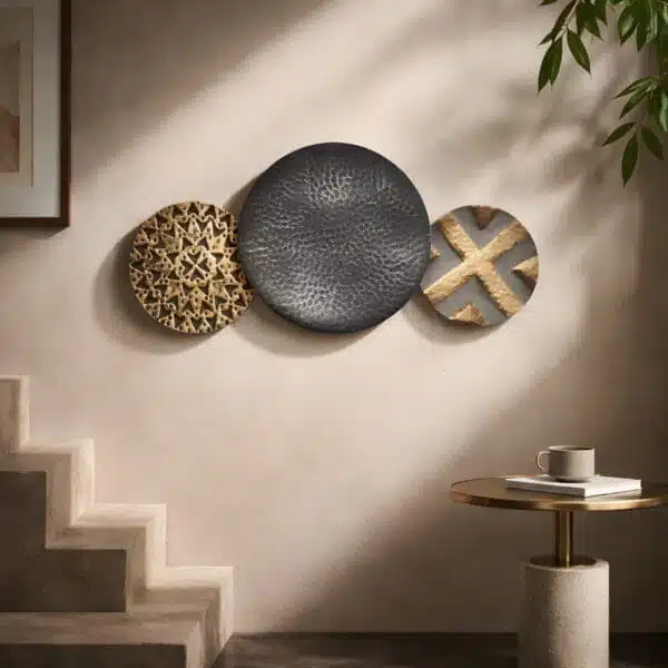 98085 Μεταλλικό Διακοσμητικό Τοίχου Spheres 91X7X47CM