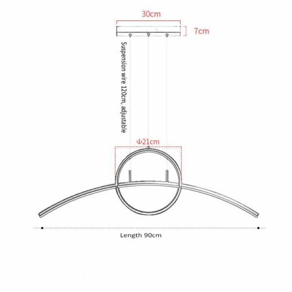 GB6584 LED Minimal Κρεμαστό Φωτιστικό 36W Dimmable 4