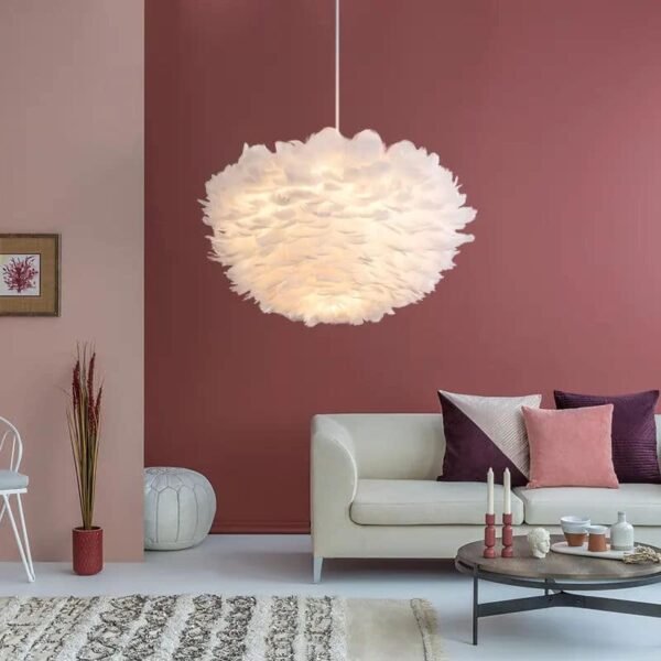 Roma B Feather Φωτιστικό οροφής με πούπουλο 1ΧΕ27 D50 (4)