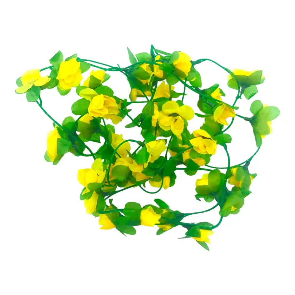 225cm Γιρλάντα Τεχνητό Φυτό με 40τμχ Τριαντάφυλλα (Μικρά) 1
