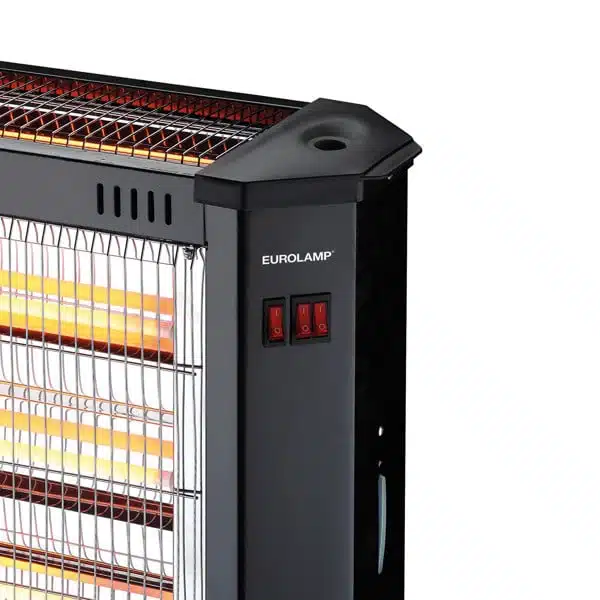 EUROLAMP Θερμάστρα Χαλαζία 2400w Μαύρη Με Ανεμιστήρα