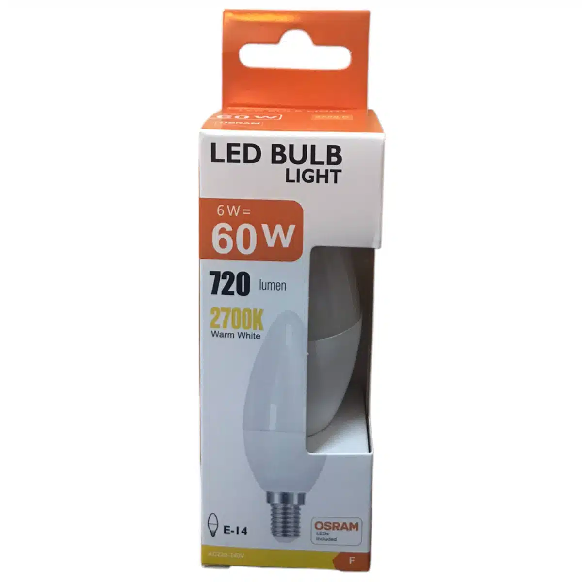 Osram chip Κεράκι LED E14 6W 220 240V