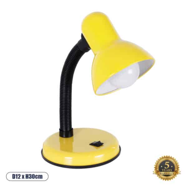 GloboStar® STUDENT YELLOW 01536 Μοντέρνο Επιτραπέζιο Φωτιστικό Γραφείου Μονόφωτο 1 x E27 Κίτρινο με Λευκό Μεταλλικό με Διακόπτη ΟN/OFF Καμπάνα Φ12 x Υ32cm | 6,52 €