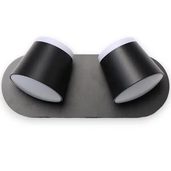 100248 Mason Διπλή Μεταλλική Απλίκα LED 12W 4000K Μαύρο