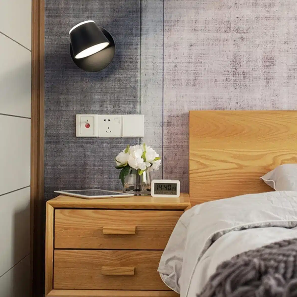 100080BL MASON Φωτιστικό Τοίχου/Απλίκα LED 6W AC 220V Μαύρο Μεταλλικό Θερμό Λευκό 3000K - Image 8
