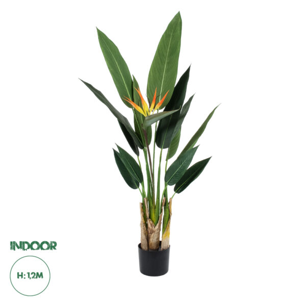 GloboStar® Artificial Garden STRELITZIA REGINAE 20031 Τεχνητό Διακοσμητικό Φυτό Στρελίτσια - Πουλί του Παραδείσου Υ120cm | 91,28 €