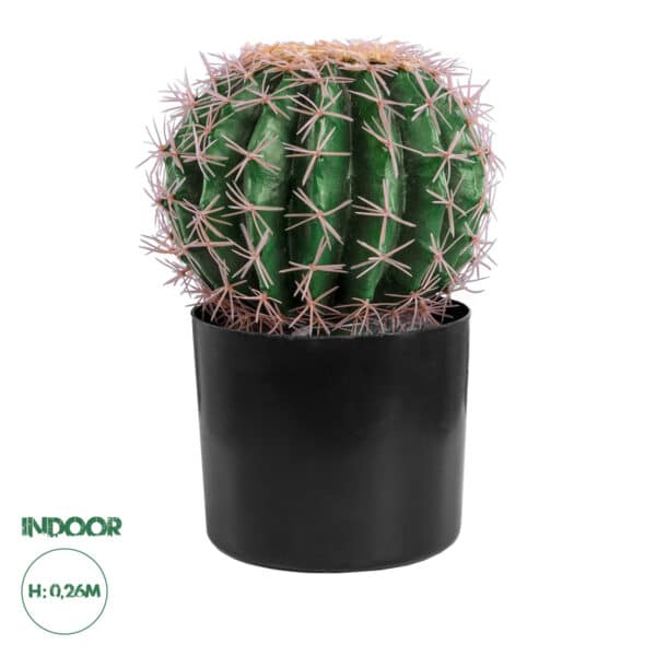 GloboStar® Artificial Garden FEROCACTUS 20092 Τεχνητό Διακοσμητικό Φυτό Φερόκακτος Υ26cm | 44,92 €