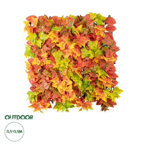 GloboStar® Artificial Garden AUTUMN MAPLE 20349 Τεχνητό Διακοσμητικό Πάνελ Φυλλωσιάς - Κάθετος Κήπος σύνθεση Φθινοπωρινός Σφένδαμος Μ50 x Π50 x Υ10cm | 23,07 €