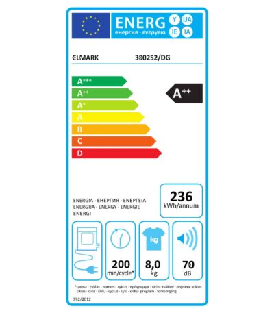 ELMARK Στεγνωτήριο Ρούχων EL-WL68 HEAT PUMP TUMBLE DRYER 8KG GREY ( Με αντλία θερμότητας ) |