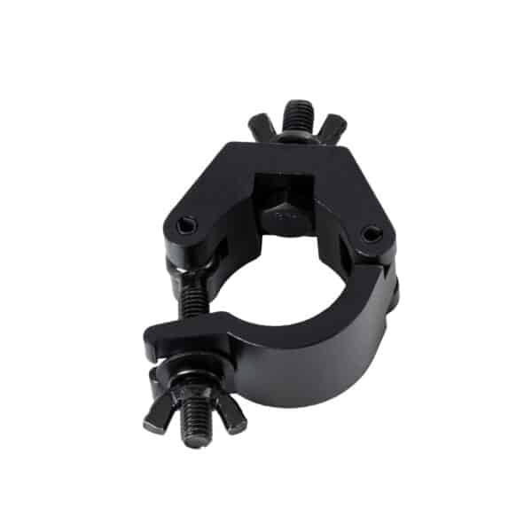 GloboStar® CLAMPS 51183 Επαγγελματικός Γάντζος Hook Αλουμινίου Ύψηλης Αντοχής για Κρέμαση, Στήριξη & Τοποθέτηση Προϊόντων Stage σε Τράσες - Μ8 x Π5.5 x Υ3cm - Μαύρο | 15,48 €