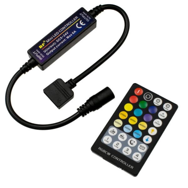 GloboStar® 73427 Ασύρματος LED RGBW + WW Controller με Χειριστήριο RF 2.4Ghz DC 5-24V Max 144W | 11,57 €