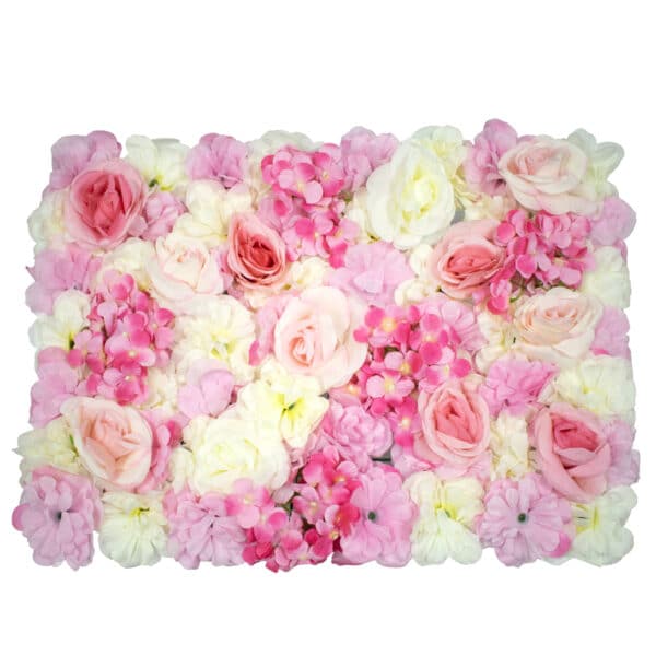 GloboStar® 78304 Συνθετικό Πάνελ Λουλουδιών - Κάθετος Κήπος Τριαντάφυλλο - Ορτανσία - Βιολέτα Μ60 x Υ40 x Π7cm | 24,80 €