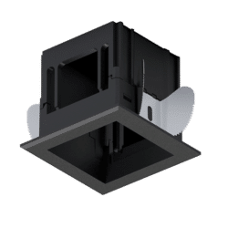 MODENA 1 MODULE RECESSED BOX WITH FRAME BLACK