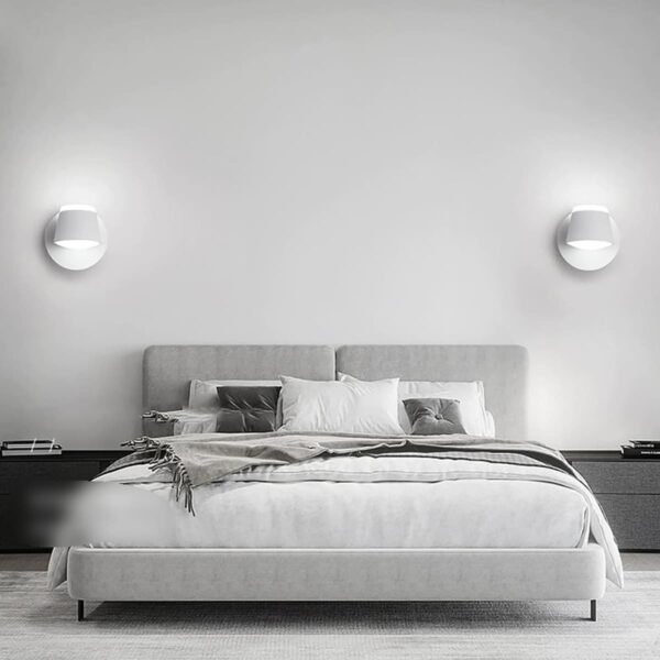 100080WH MASON Φωτιστικό Τοίχου/Απλίκα LED 6W AC 220V Λευκό Μεταλλικό Θερμό Λευκό 3000K - Image 3