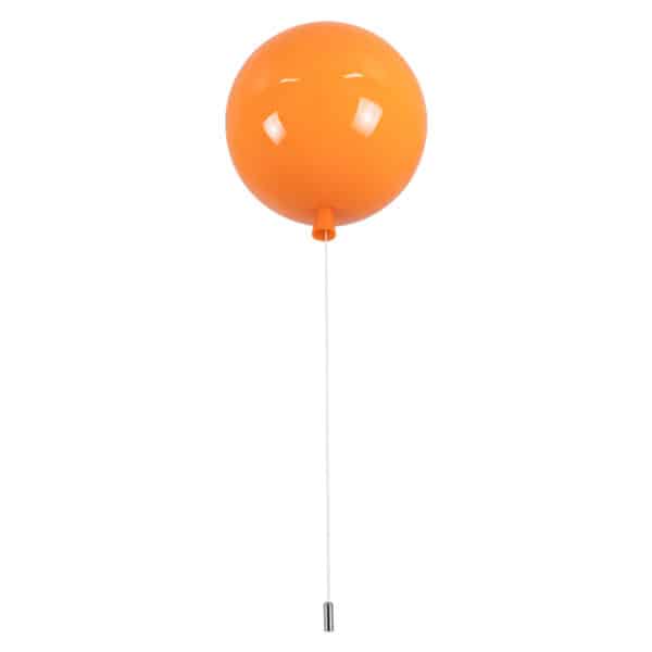 GloboStar® BALLOON 00650 Μοντέρνο Παιδικό Φωτιστικό Οροφής Μονόφωτο Πορτοκαλί Πλαστικό Μπάλα Φ30 x Υ33cm | 51,59 €