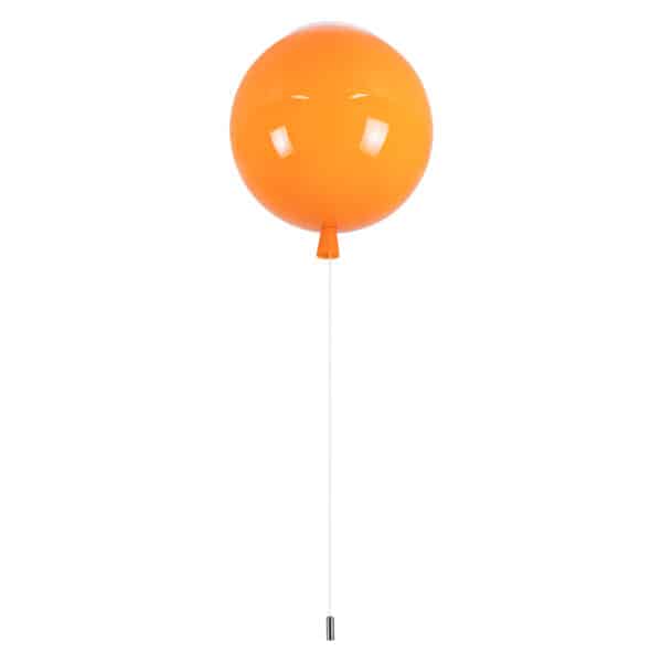 GloboStar® BALLOON 00650 Μοντέρνο Παιδικό Φωτιστικό Οροφής Μονόφωτο Πορτοκαλί Πλαστικό Μπάλα Φ30 x Υ33cm | 51,59 €