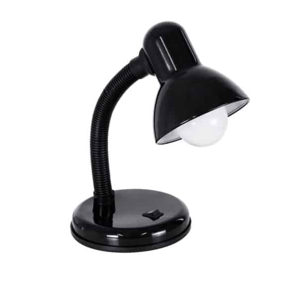 GloboStar® STUDENT BLACK 01530 Μοντέρνο Επιτραπέζιο Φωτιστικό Γραφείου Μονόφωτο 1 x E27 Μαύρο με Λευκό Μεταλλικό με Διακόπτη ΟN/OFF Καμπάνα Φ12 x Υ32cm | 6,52 €