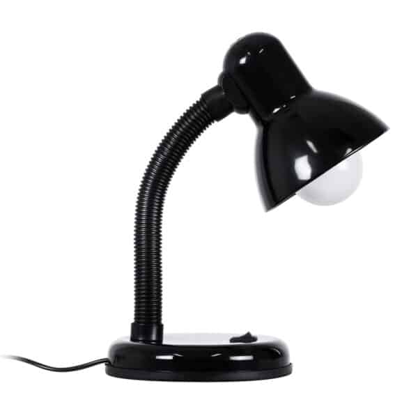 GloboStar® STUDENT BLACK 01530 Μοντέρνο Επιτραπέζιο Φωτιστικό Γραφείου Μονόφωτο 1 x E27 Μαύρο με Λευκό Μεταλλικό με Διακόπτη ΟN/OFF Καμπάνα Φ12 x Υ32cm | 6,52 €