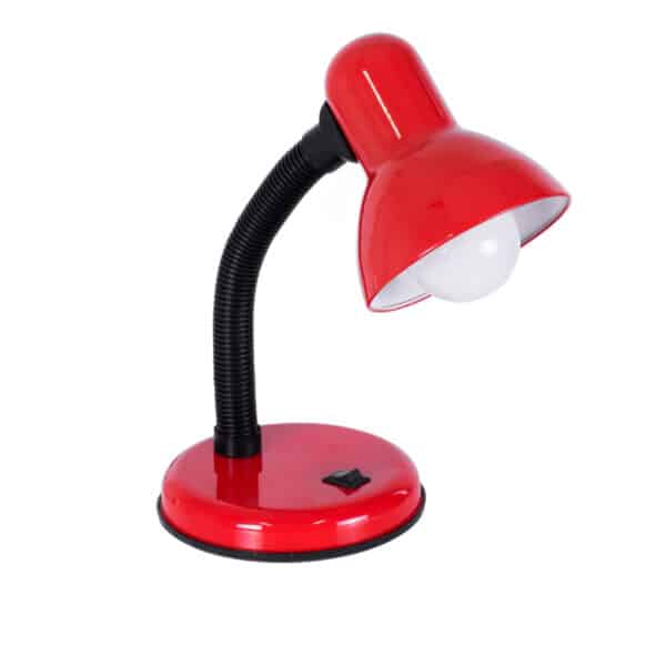 GloboStar® STUDENT RED 01535 Μοντέρνο Επιτραπέζιο Φωτιστικό Γραφείου Μονόφωτο 1 x E27 Κόκκινο με Λευκό Μεταλλικό με Διακόπτη ΟN/OFF Καμπάνα Φ12 x Υ32cm | 6,52 €