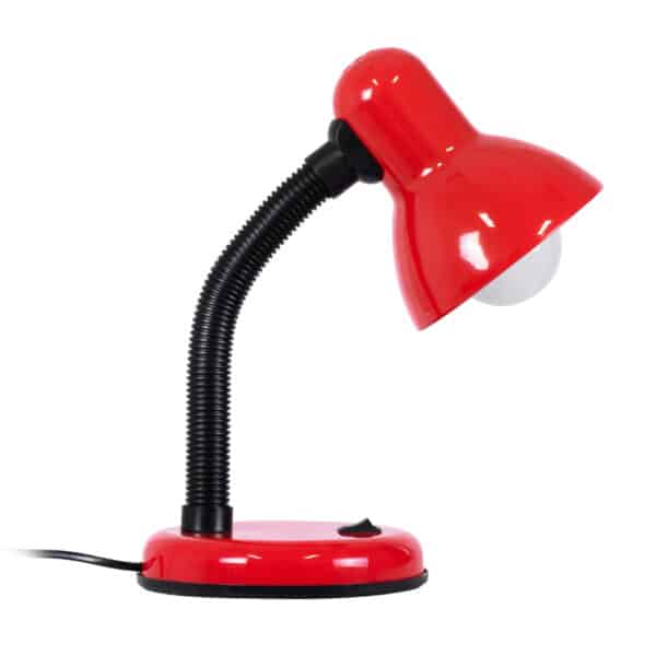 GloboStar® STUDENT RED 01535 Μοντέρνο Επιτραπέζιο Φωτιστικό Γραφείου Μονόφωτο 1 x E27 Κόκκινο με Λευκό Μεταλλικό με Διακόπτη ΟN/OFF Καμπάνα Φ12 x Υ32cm | 6,52 €