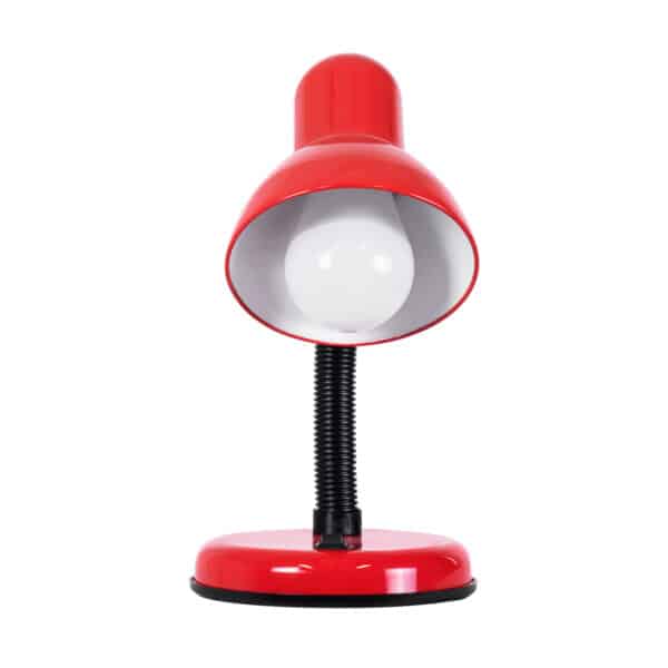 GloboStar® STUDENT RED 01535 Μοντέρνο Επιτραπέζιο Φωτιστικό Γραφείου Μονόφωτο 1 x E27 Κόκκινο με Λευκό Μεταλλικό με Διακόπτη ΟN/OFF Καμπάνα Φ12 x Υ32cm | 6,52 €