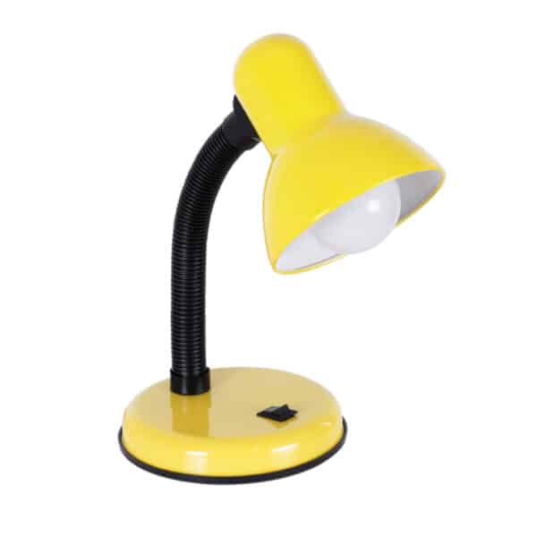 GloboStar® STUDENT YELLOW 01536 Μοντέρνο Επιτραπέζιο Φωτιστικό Γραφείου Μονόφωτο 1 x E27 Κίτρινο με Λευκό Μεταλλικό με Διακόπτη ΟN/OFF Καμπάνα Φ12 x Υ32cm | 6,52 €