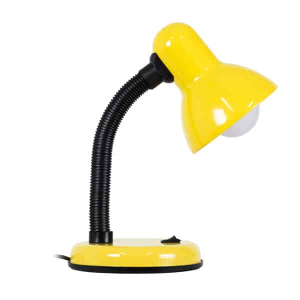 GloboStar® STUDENT YELLOW 01536 Μοντέρνο Επιτραπέζιο Φωτιστικό Γραφείου Μονόφωτο 1 x E27 Κίτρινο με Λευκό Μεταλλικό με Διακόπτη ΟN/OFF Καμπάνα Φ12 x Υ32cm | 6,52 €