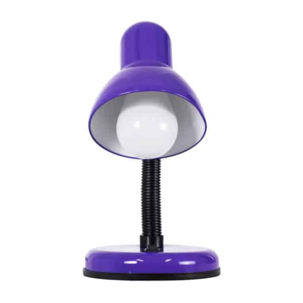 GloboStar® STUDENT PURPLE 01537 Μοντέρνο Επιτραπέζιο Φωτιστικό Γραφείου Μονόφωτο 1 x E27 Μωβ με Λευκό Μεταλλικό με Διακόπτη ΟN/OFF Καμπάνα Φ12 x Υ32cm | 6,52 €